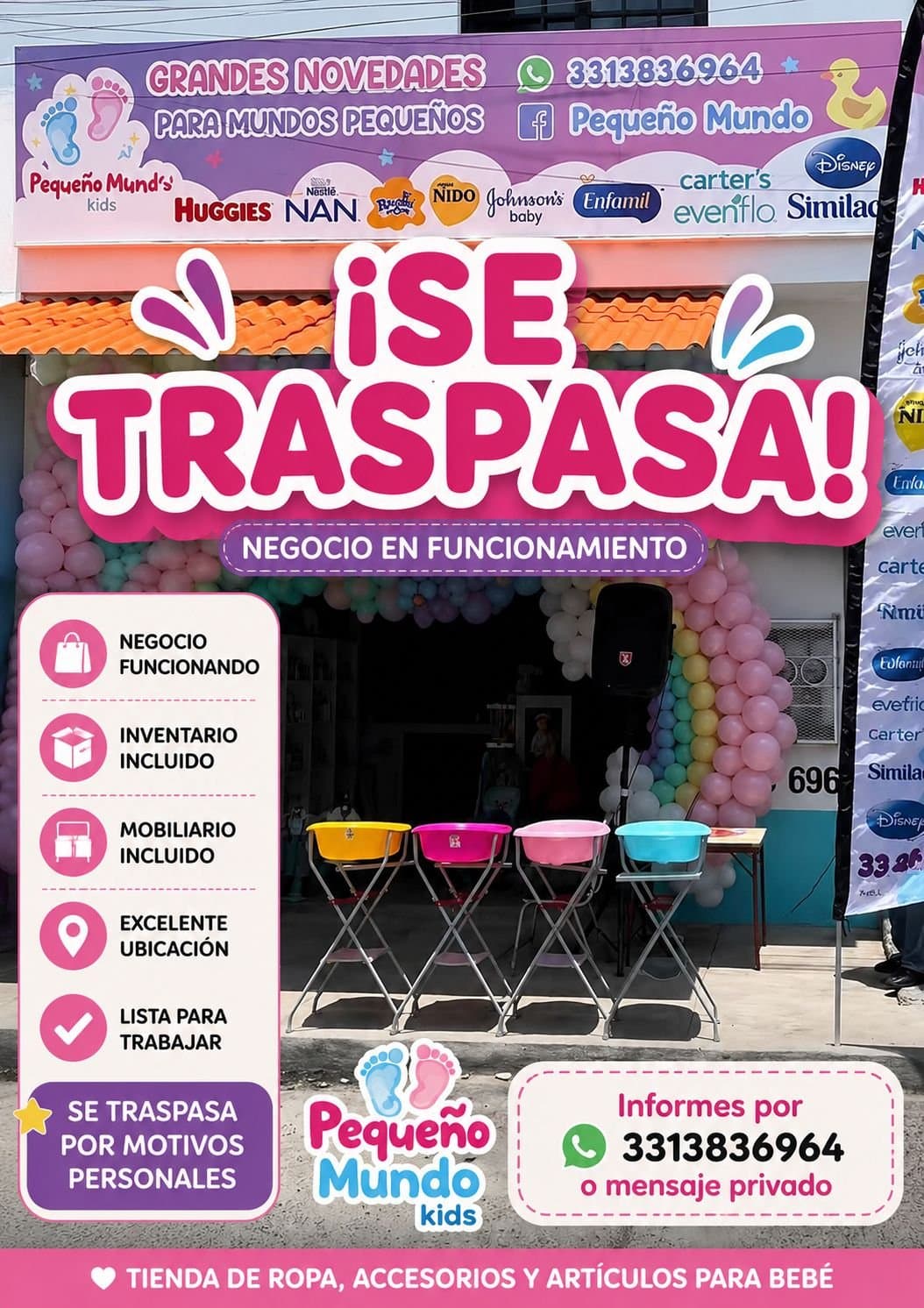 Traspaso Tienda de Artículos para Bebés