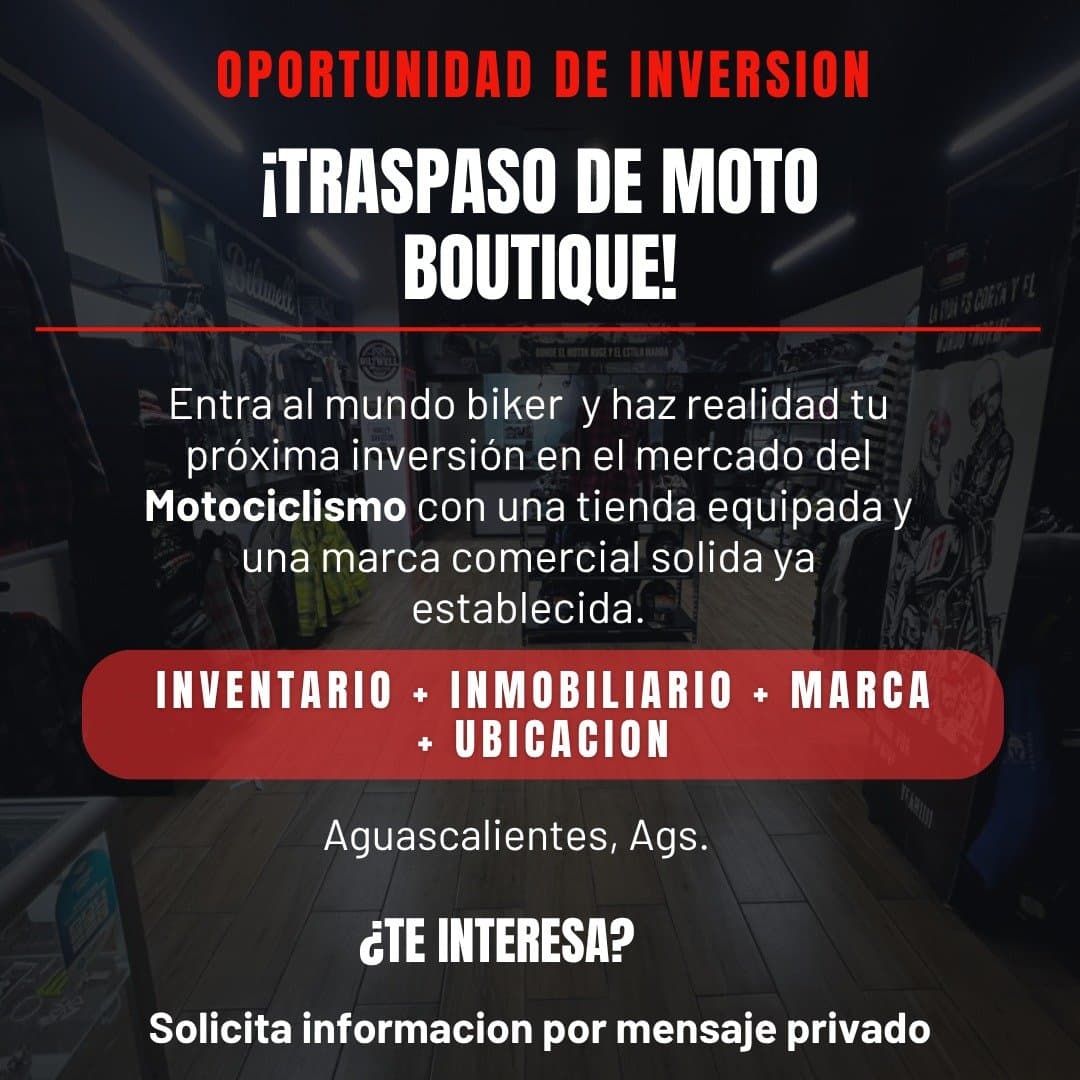Traspaso de Motoboutique – Oportunidad de Inversión